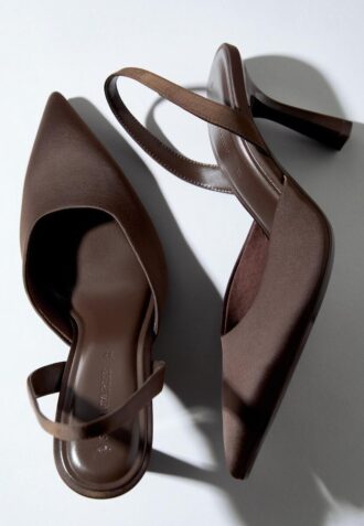 Satin Effect Stiletto Heel Shoes