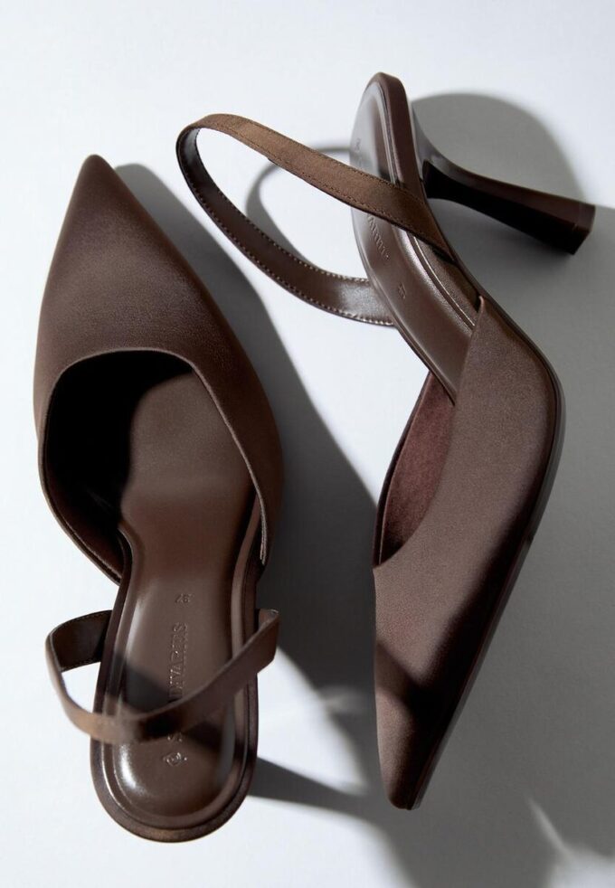 Satin Effect Stiletto Heel Shoes