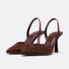 Satin Effect Stiletto Heel Shoes