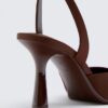 Satin Effect Stiletto Heel Shoes