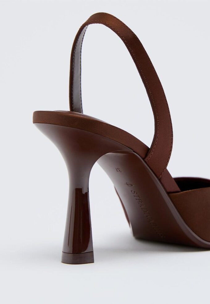 Satin Effect Stiletto Heel Shoes