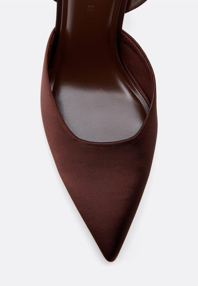 Satin Effect Stiletto Heel Shoes