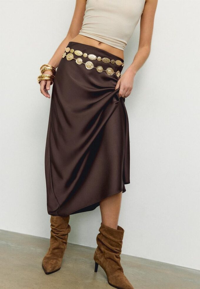 Satin Midi Skirt Satin Midi Skirt