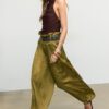 Satin Sarouel Trousers with Belt