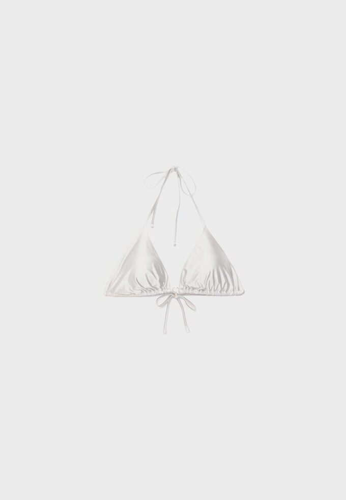 Satin Triangle Bikini Top Satin Triangle Bikini Top