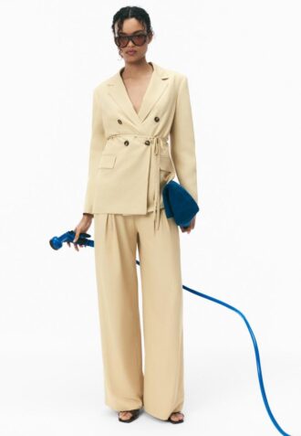 Satin Trousers with Chain Detail