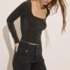 Seamless Square Neckline T-Shirt