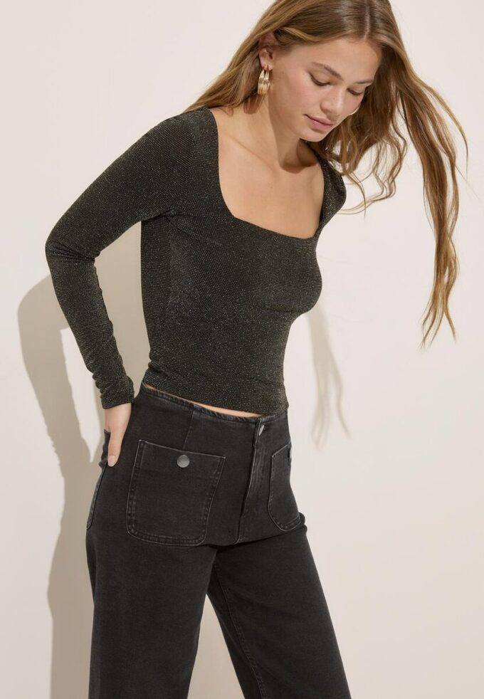 Seamless Square Neckline T-Shirt
