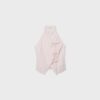 Semi-Crinkled Knot Qipao Halter Top