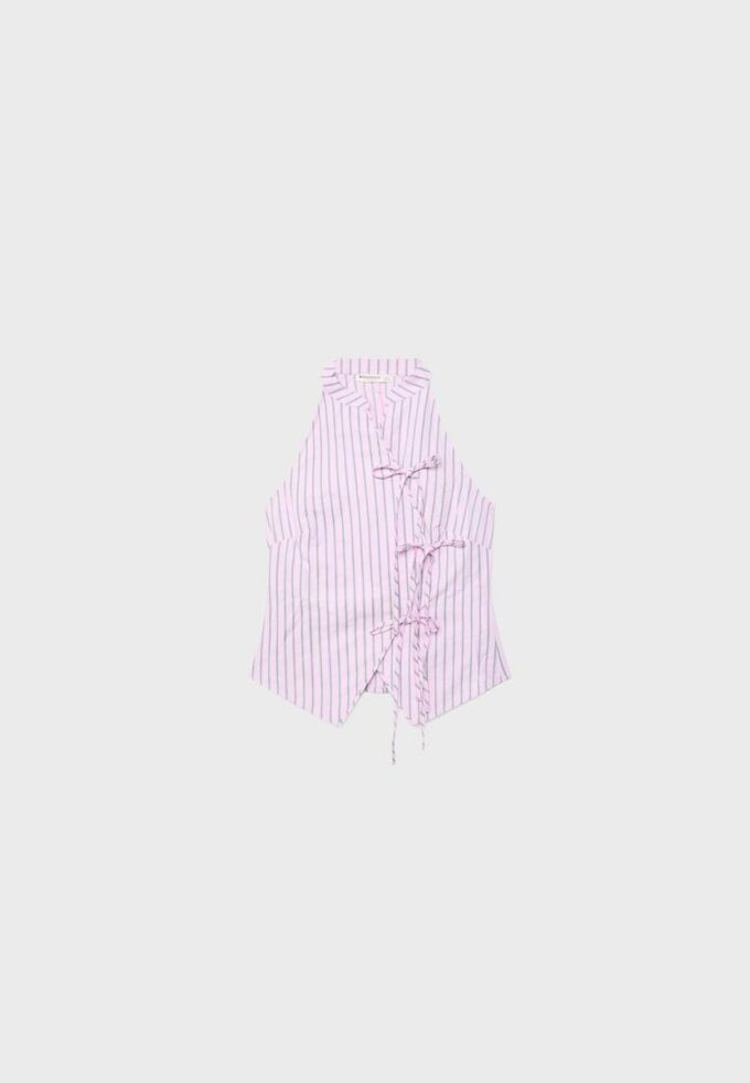 Semi-Crinkled Knot Qipao Halter Top