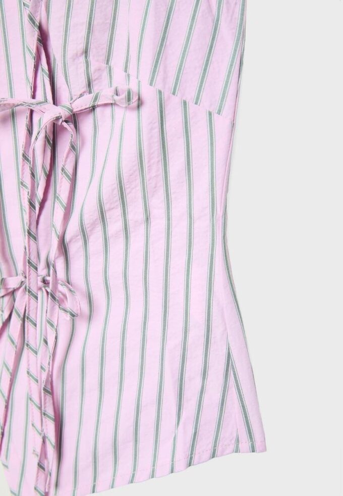 Semi-Crinkled Knot Qipao Halter Top