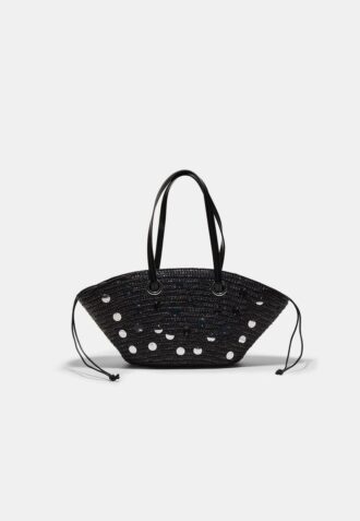 Sequinned Basket Shoulder Bag