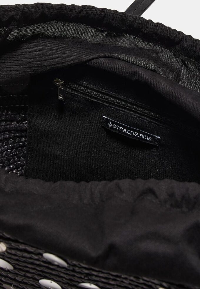 Sequinned Basket Shoulder Bag