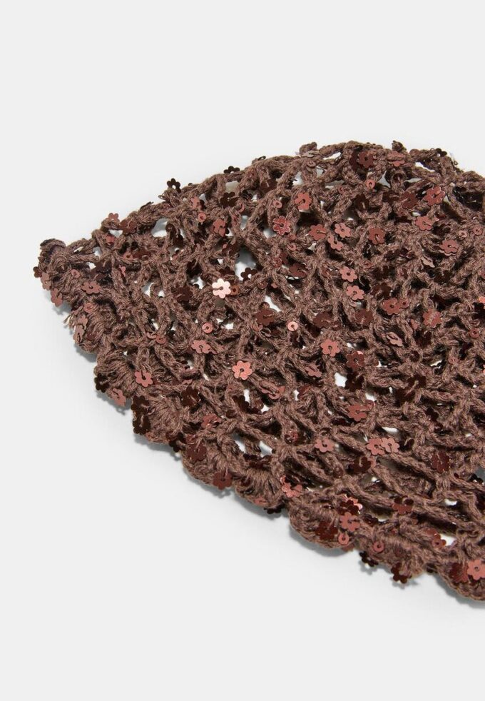 Sequinned Flower Cap