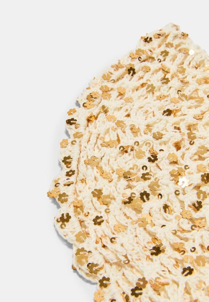 Sequinned Flower Cap