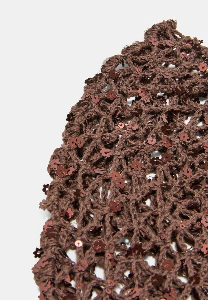 Sequinned Flower Cap