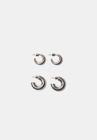 Set of 2 Chunky Waterproof Hoop Earrings