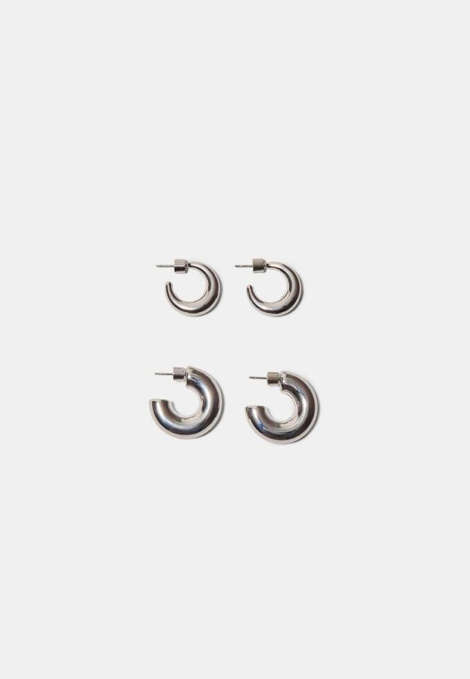 Set of 2 Chunky Waterproof Hoop Earrings