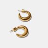 Set of 2 Chunky Waterproof Hoop Earrings