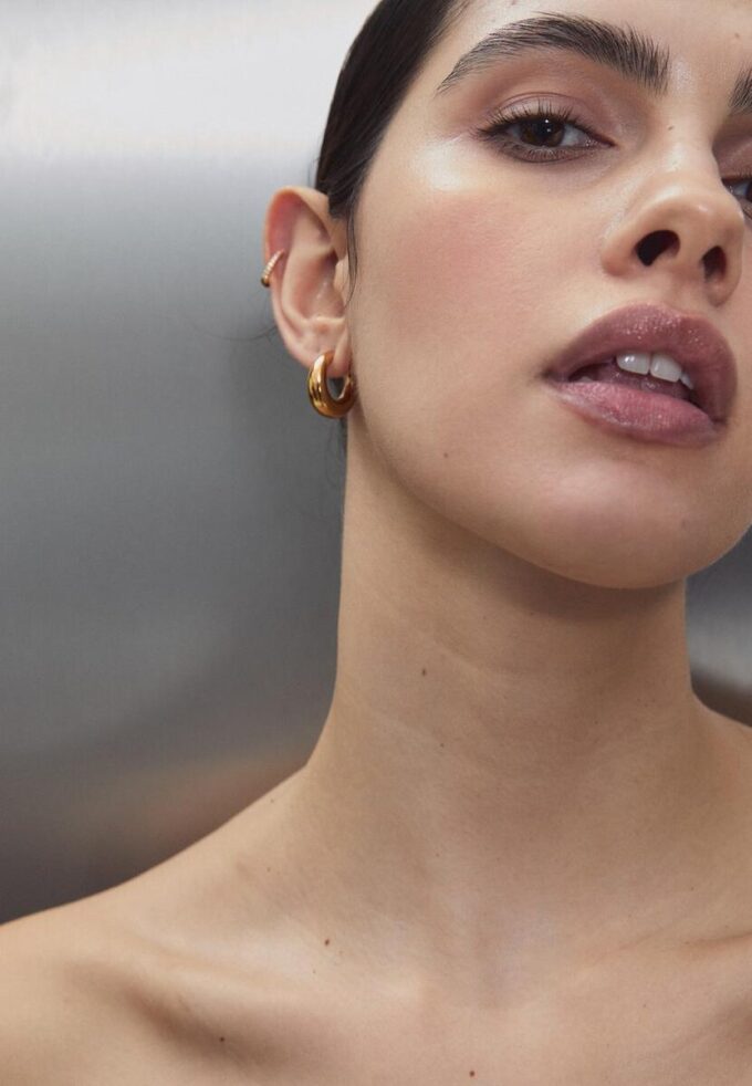 Set of 2 Chunky Waterproof Hoop Earrings