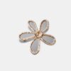 Set of 2 Crystal Effect Flower Pins