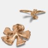 Set of 2 Dragonfly and Flower Brooches