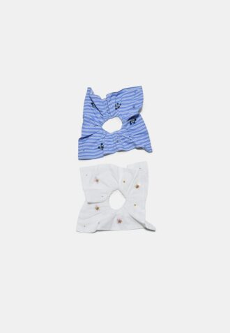 Set of 2 Embroidered Scrunchies
