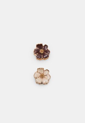 Set of 2 Enamel Flower Hair Clips