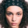 Set of 2 Fur Headbands with Studs