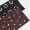 Set of 2 Fur Headbands with Studs