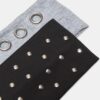 Set of 2 Fur Headbands with Studs