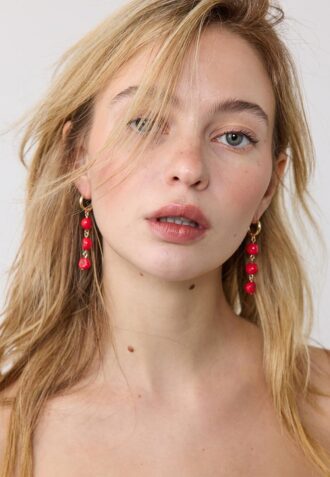 Set of 2 Pairs of Tomato Earrings