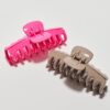 Set of 2 Soft Touch Maxi Hair Clips