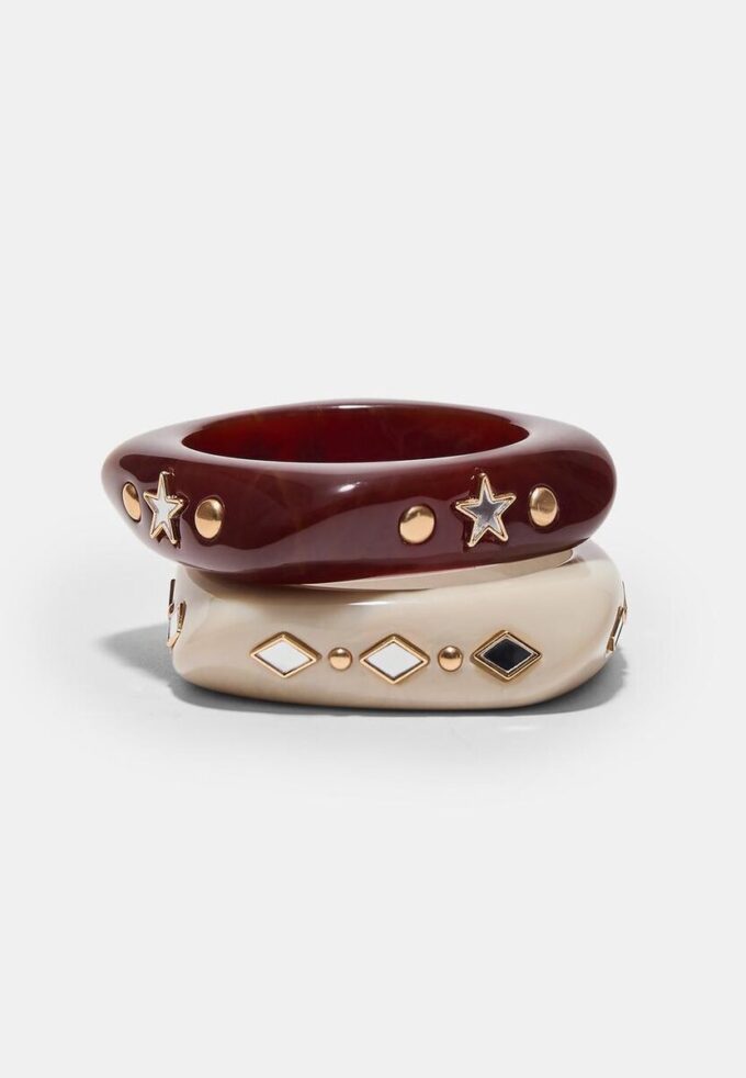 Set of 2 Star and Brilliant Bracelets