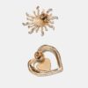 Set of 2 Sun and Heart Brooches