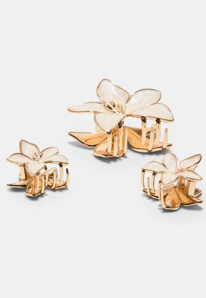 Set of 3 Flower Clips