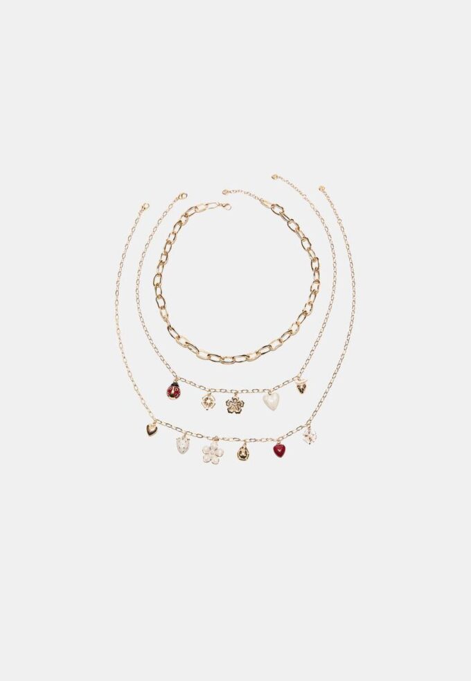 Set of 3 Multi-Charm Necklaces