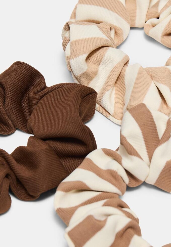 Set of 3 Striped Scrunchies