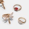 Set of 4 Dragonfly Rings