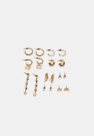 Set of 9 Butterfly and Faux Pearl Earrings