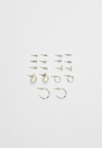 Set of 9 Pairs of Mini Teardrop Earrings