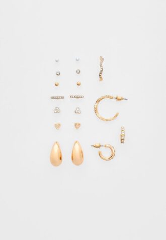 Set of 9 Pairs of Mini Teardrop Earrings