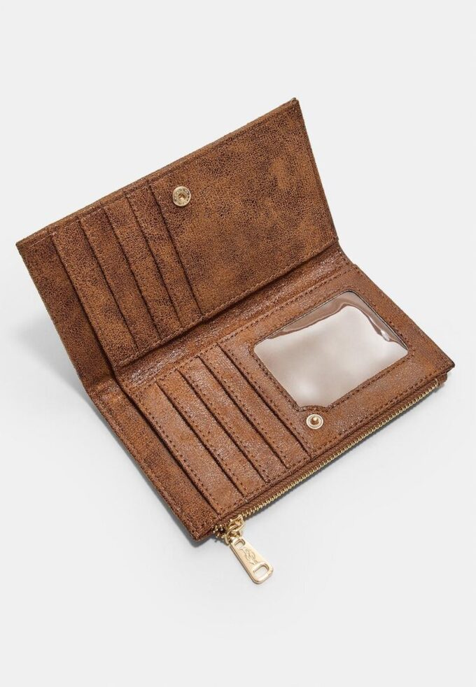 Shimmery Card Holder Purse with Zip