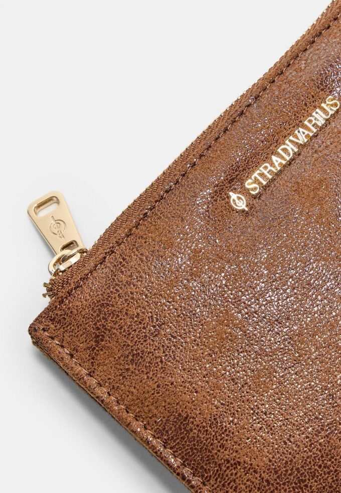 Shimmery Card Holder Purse with Zip