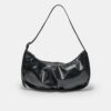 Shimmery Pleated Shoulder Bag