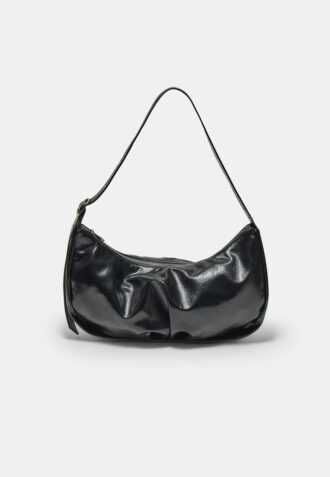 Shimmery Pleated Shoulder Bag