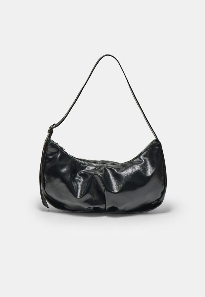 Shimmery Pleated Shoulder Bag
