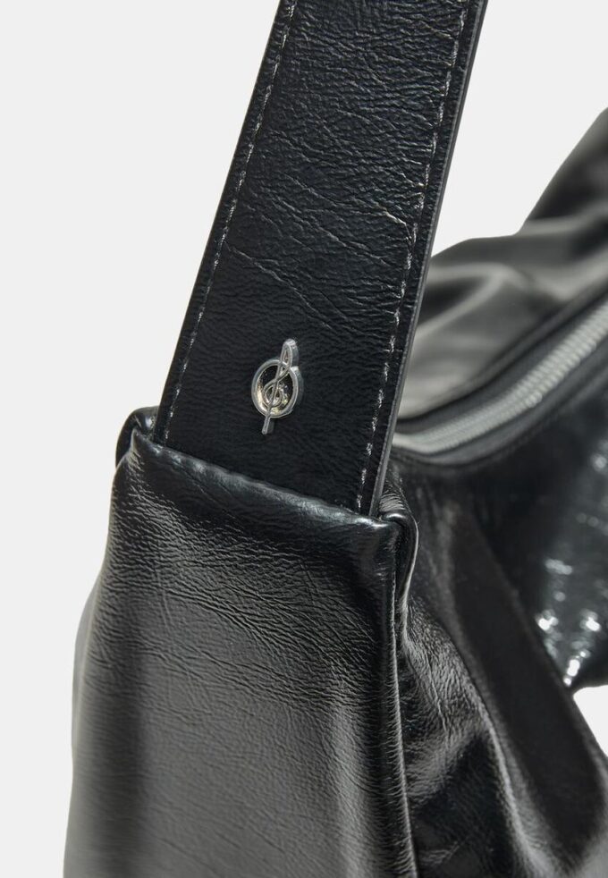Shimmery Pleated Shoulder Bag
