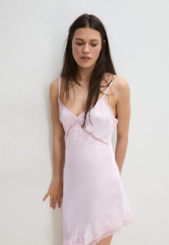 Short Asymmetric Satin Dress