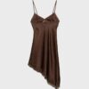 Short Asymmetric Satin Dress